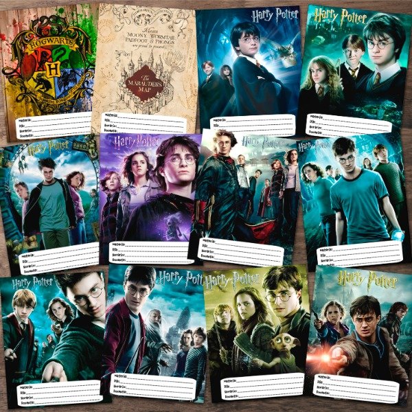 Producto - Diseños Digitales De Caratulas / Separadores Escolares De Harry Potter M1