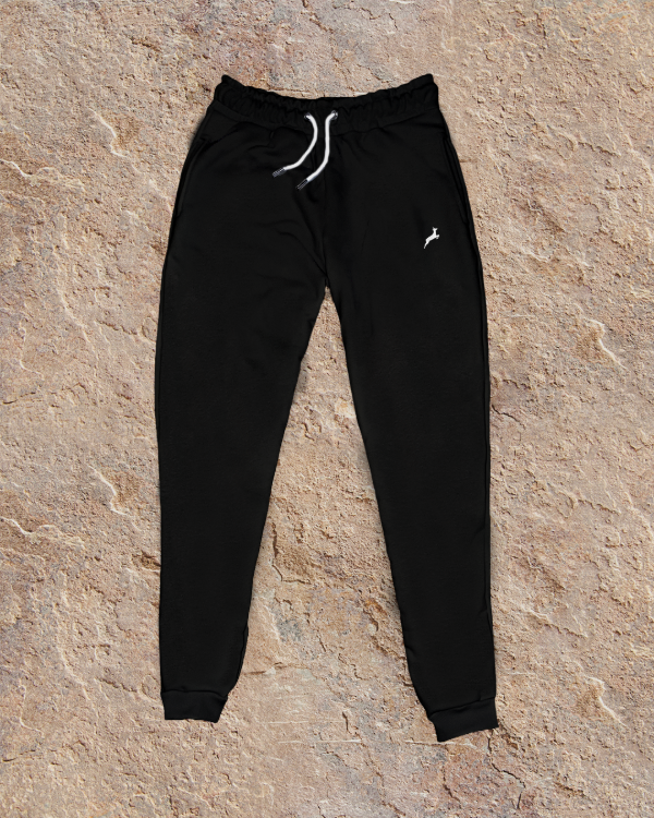 Producto - Pantalón Liso Algodón con Puño - Color Negro