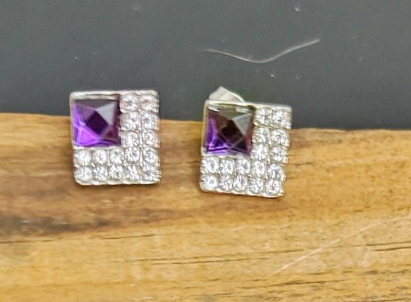 Producto - Aros Cuadrados Cubik y Cubik Violeta