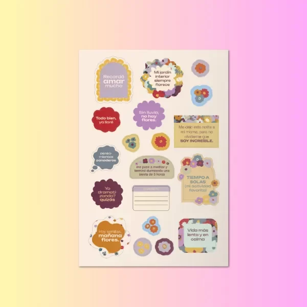 Producto - Stickers a5 flora - Paprika!