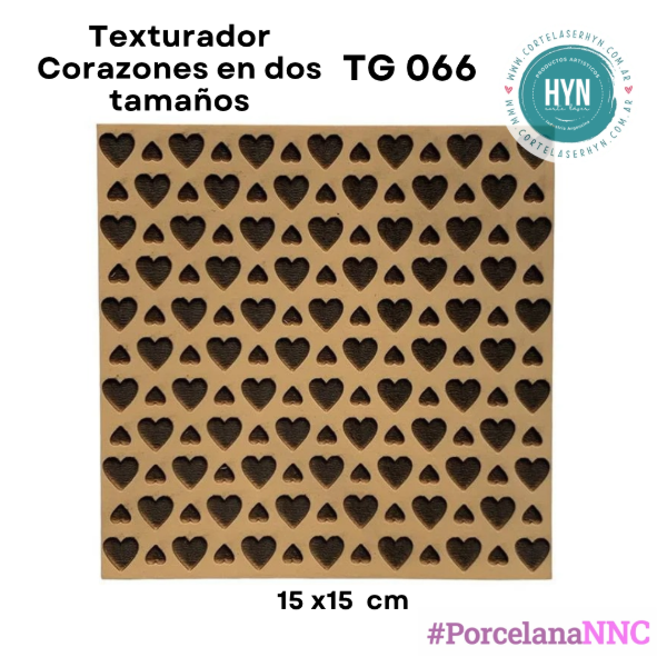 Producto - Texturador  Corazones en dos tamaños TG 066