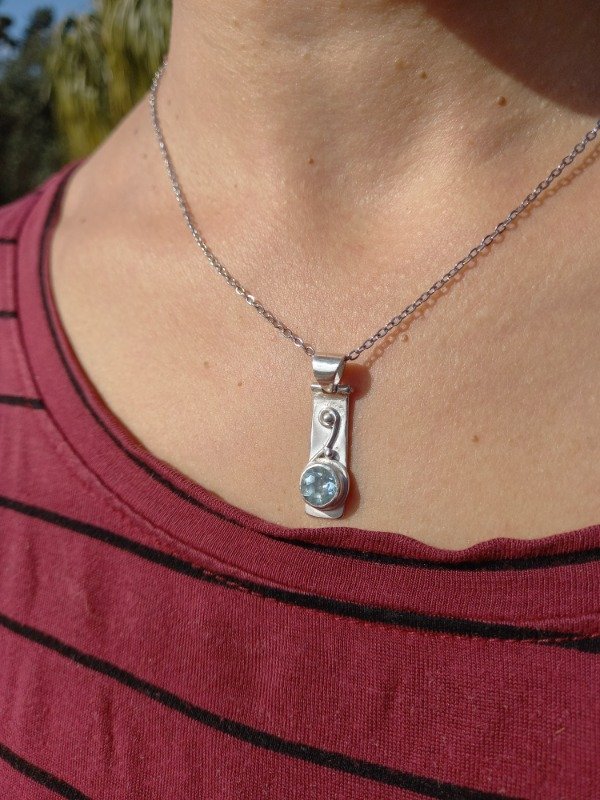 Producto - Topacio dije en plata con movimiento - 6
