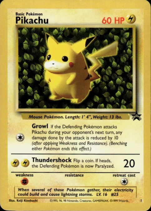 Producto - Pikachu 1 Promo - Wizards of the Coast: Black Star Promos