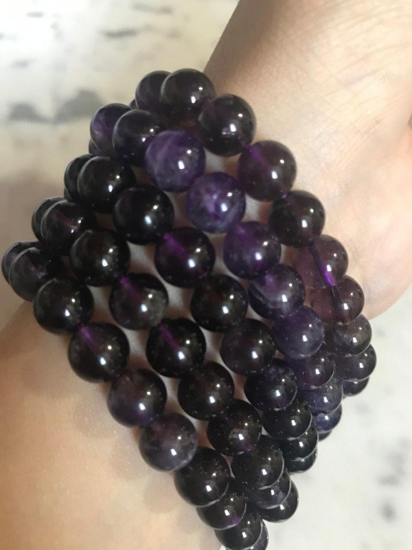 Producto - PULSERA ELÁSTICA AMATISTA NATURAL 8 MM