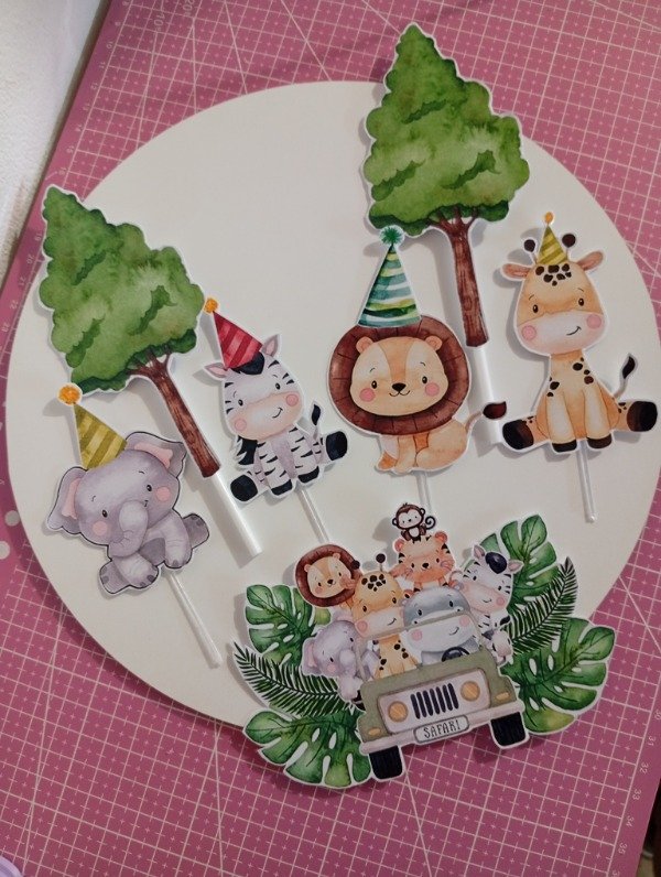 Producto - Toppers papel Animales de la selva