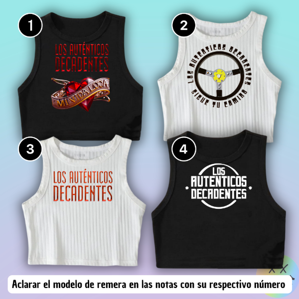Producto - Musculosas Los Auténticos Decadentes