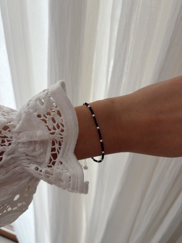 Producto - PULSERA NEGRA BOLITAS - 0