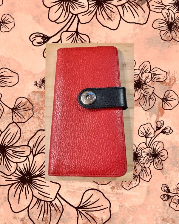 Producto - Billetera Prüne de cuero Rojo