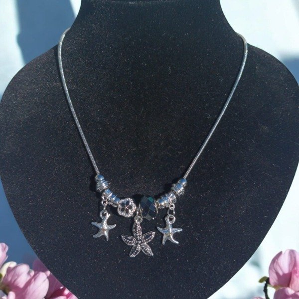 Producto - Collar acero con dijes marinos (estrella de mar)
