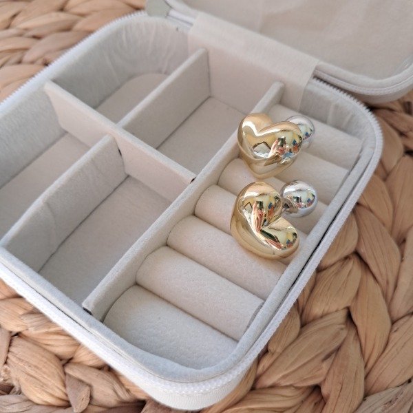 Producto - AROS CORAZON INFLADO DORADO