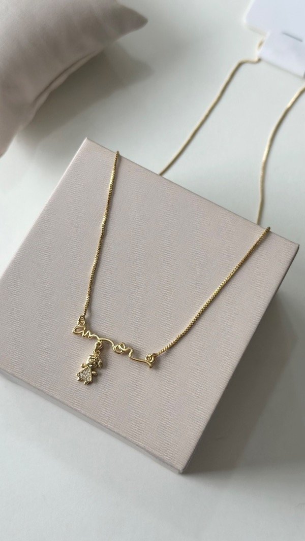 Producto - Conjunto amor una hija 45cm + 5cm laminado en oro 18k