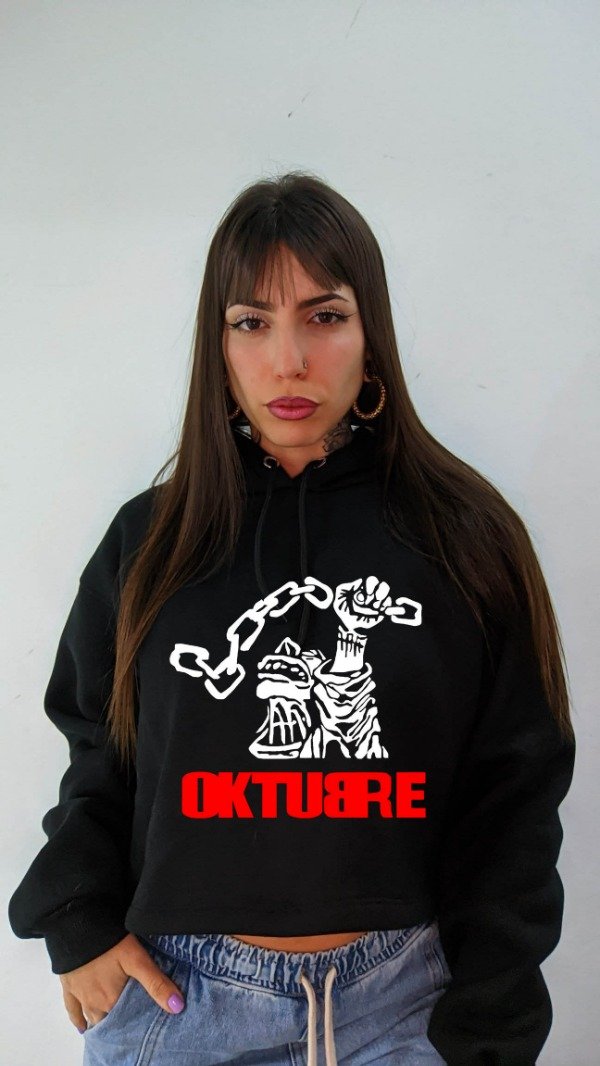 Producto - BUZO CROP MUJER FRISA PREMIUM INDIO OCTUBRE