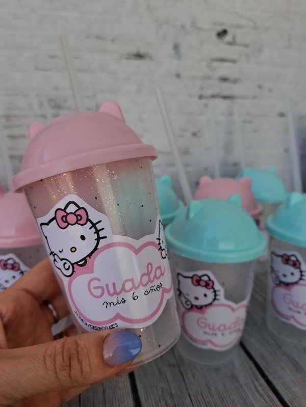 Producto - Vaso Tapa Gatito GLITTER - 3