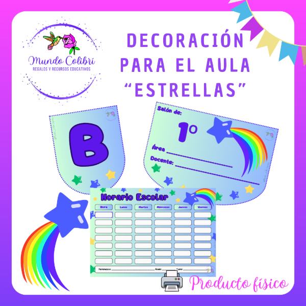 Producto - Deco para el aula "Estrellas" 2026 (Impreso)