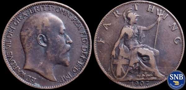 Producto - Reino Unido - Farthing (1907) KM #792 [VF-] - Casa de Sajonia-Coburgo-Gotha