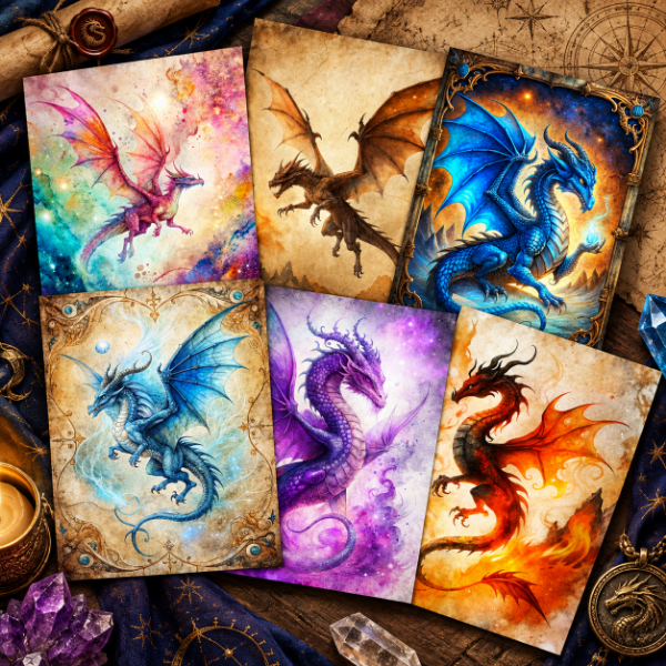 Producto - Kit de papeles: Mystical Dragons - 0