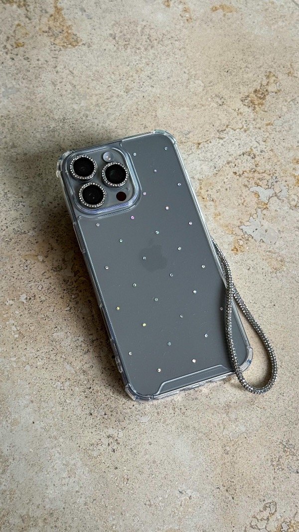 Producto - Case Puntitos + Colgante strass plata