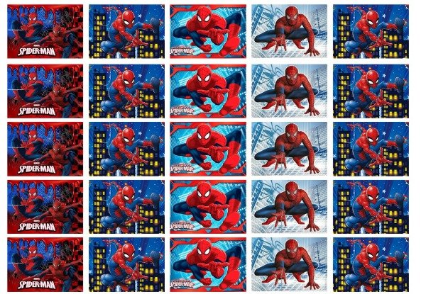 Producto - LAMINA COMESTIBLE HOMBRE ARAÑA CHOCOLINA 5