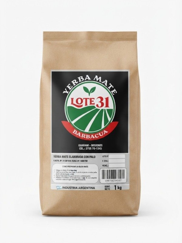 Producto - Yerba lote 31 Barbacua tradicional x 1kg - 0