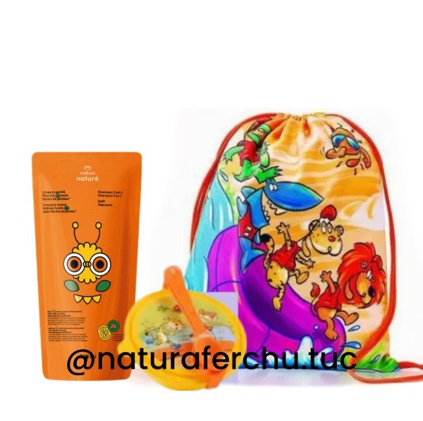 Producto - Combo niño unisex 2 mochila, shampoo 2 en 1, contenedor con cucharita