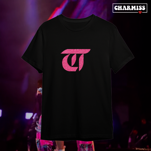 Remeron oversize t logo glitter rosa — imagen 2