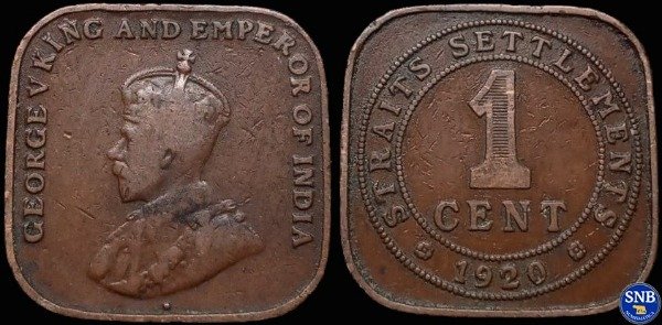 Producto - Asentamientos Británicos del Estrecho - 1 Centavo (1920) KM #32
