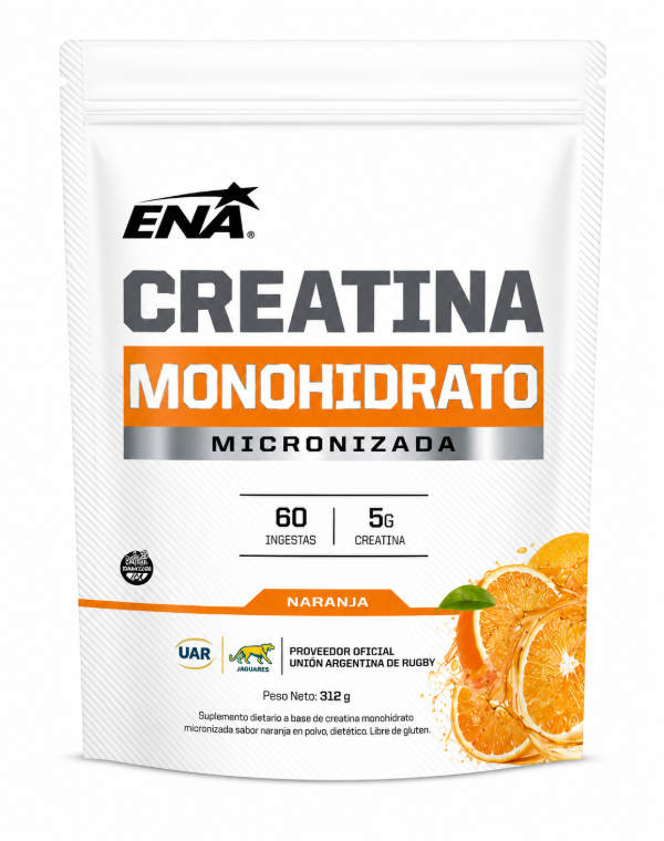 Producto - Creatina Monohidrato ENA 300 g Micronizada Sabor Naranja