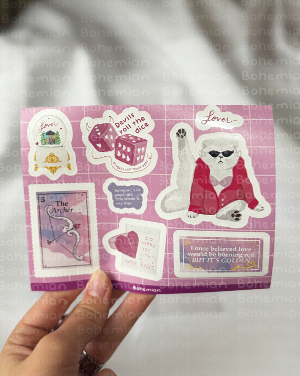 Producto - Plancha LOVER Taylor - Planchas de stickers