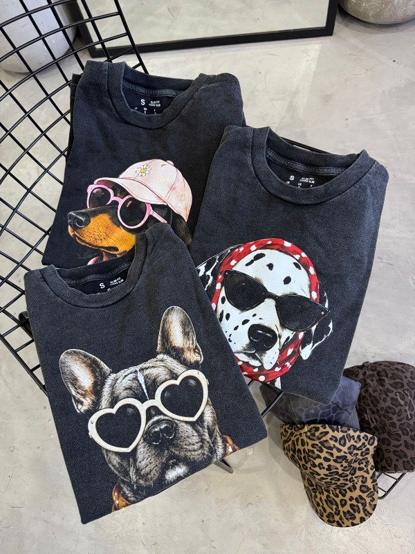 Producto - REMERA PRELAVADA PERRITOS - 1