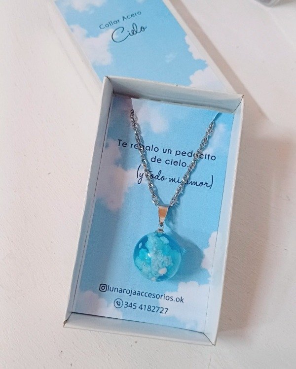 Producto - Collar Acero cielo - 1