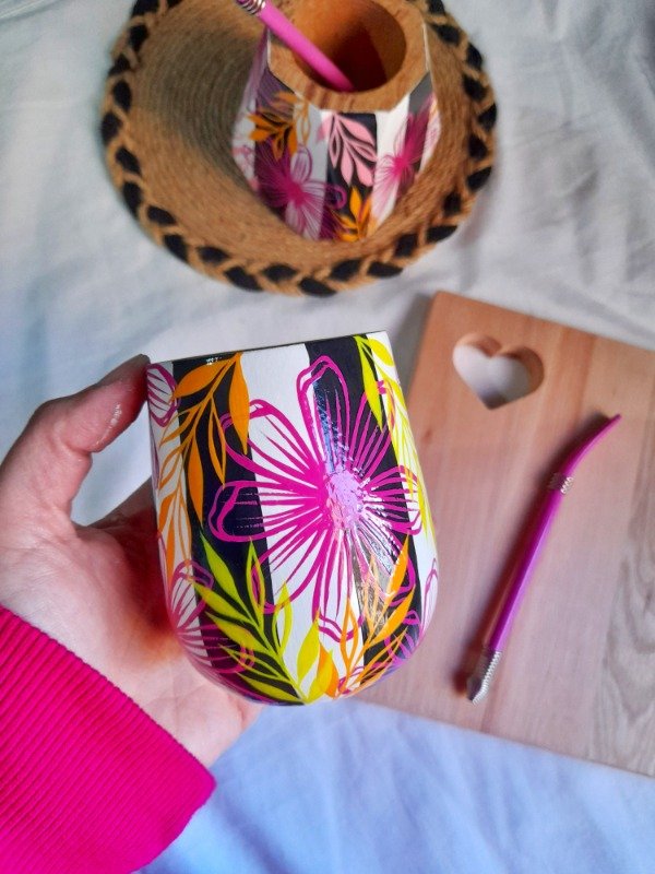 Producto - Mate Marilin rayado pera chico EN STOCK