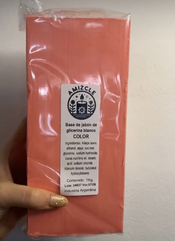 Producto - BARRA DE GLICERINA ROJO PASTEL