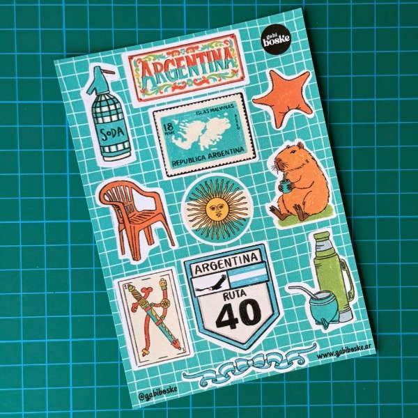 Producto - Plancha de Stickers Kit Nacional Argentina
