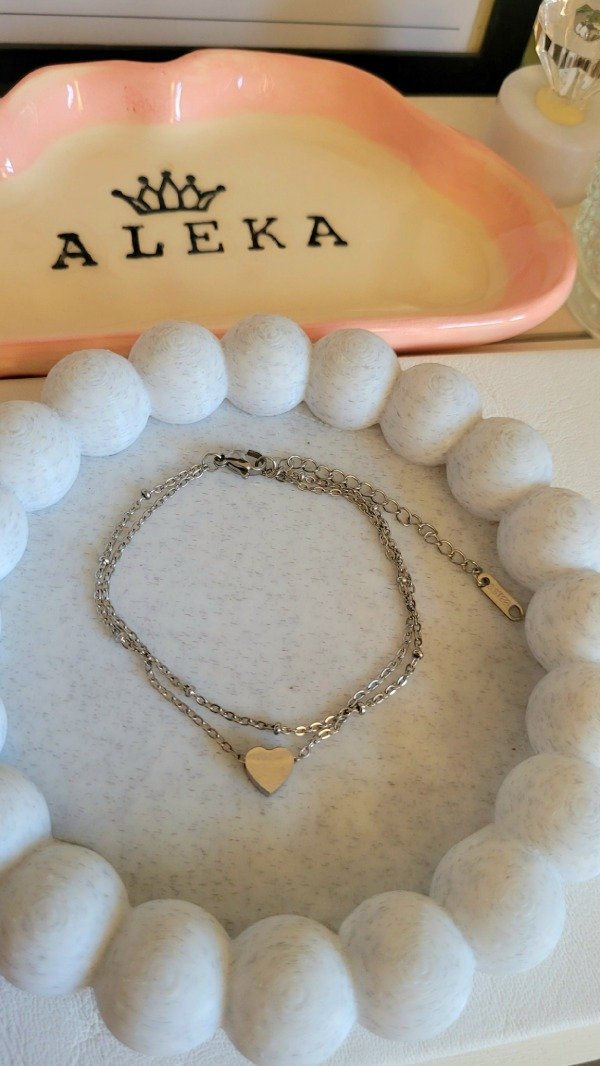 Producto - Pulsera doble con corazón de acero quirúrgico - 2