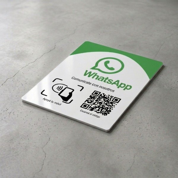 Producto - Expositor Whatsapp NFC y QR (10x14 cm) - 1