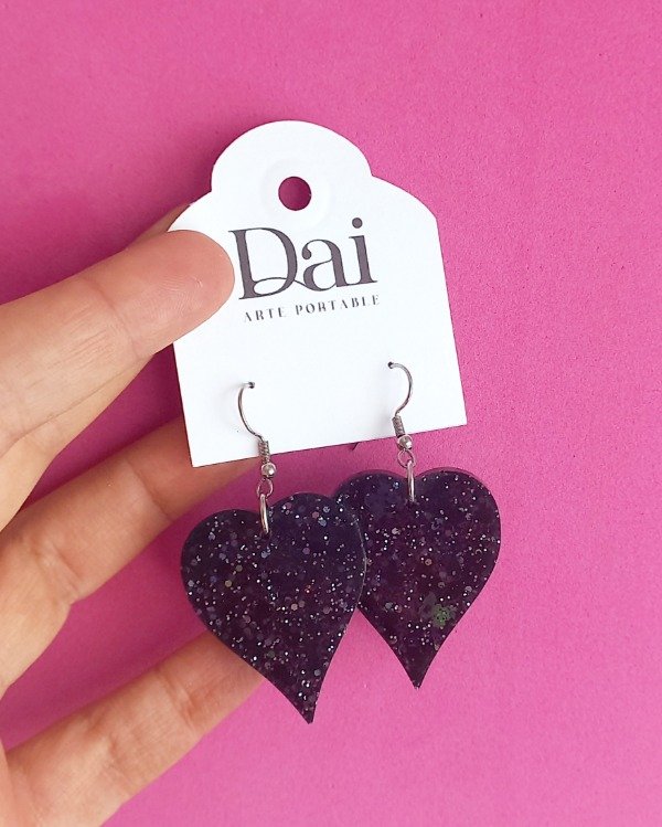 Producto - Aros Corazón Negro