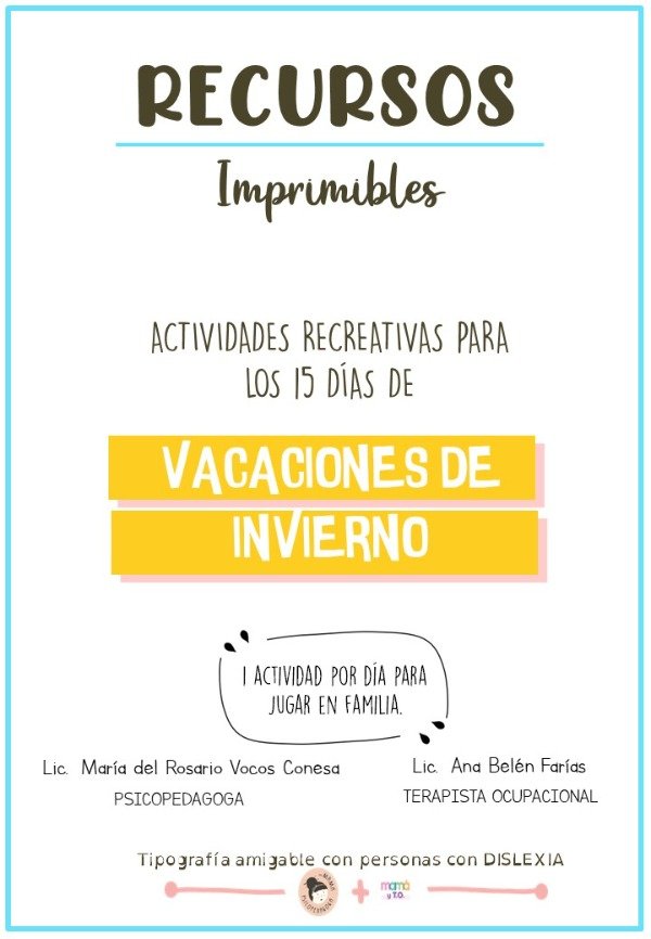 Producto - VACACIONES DE INVIERNO 20205 - KIT DE ACTIVIDADES