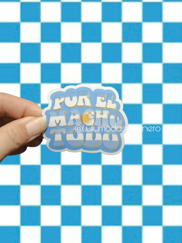 Producto - Sticker Vinilo Por el macho todo Mundialista Martin cirio