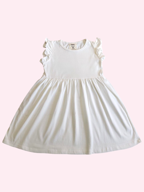 Producto - Vestido manguita voladitos blanco Minghas 6 años NUEVO