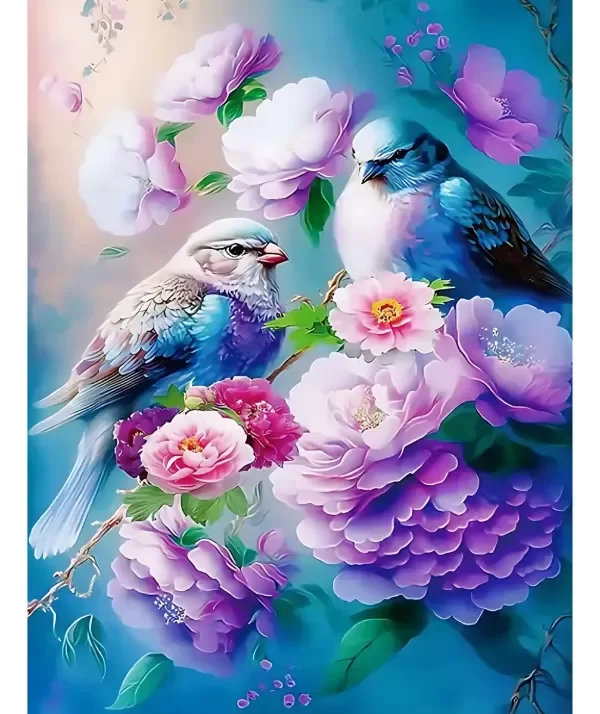Producto - DIAMOND PAINTING 40X50 HI STONE AVES Y FLORES