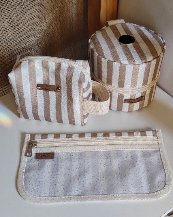 Producto - Combo viaje - rayado 3 piezas