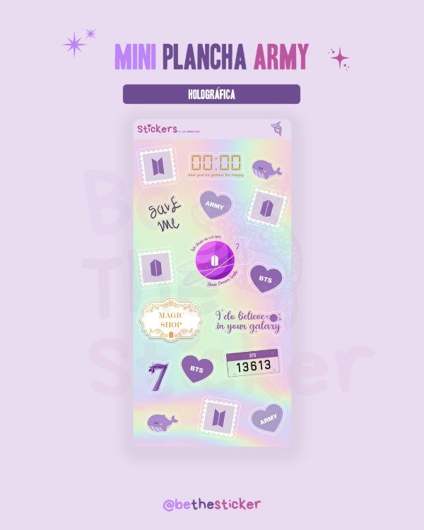 Producto - Mini Plancha Holográfica ARMY