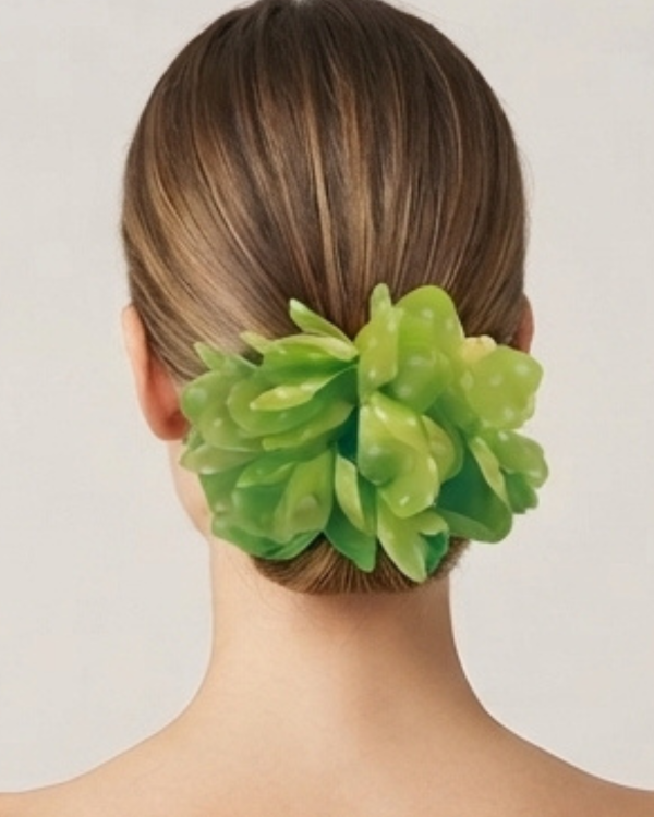 Producto - Broche Para Pelo Motivo Flor Con Petalos A Lunares Mujer x par - 1
