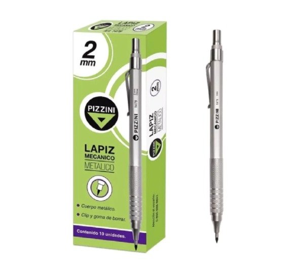Producto - LAPIZ MECANICO METALICO 2MM PIZZINI UNIDAD