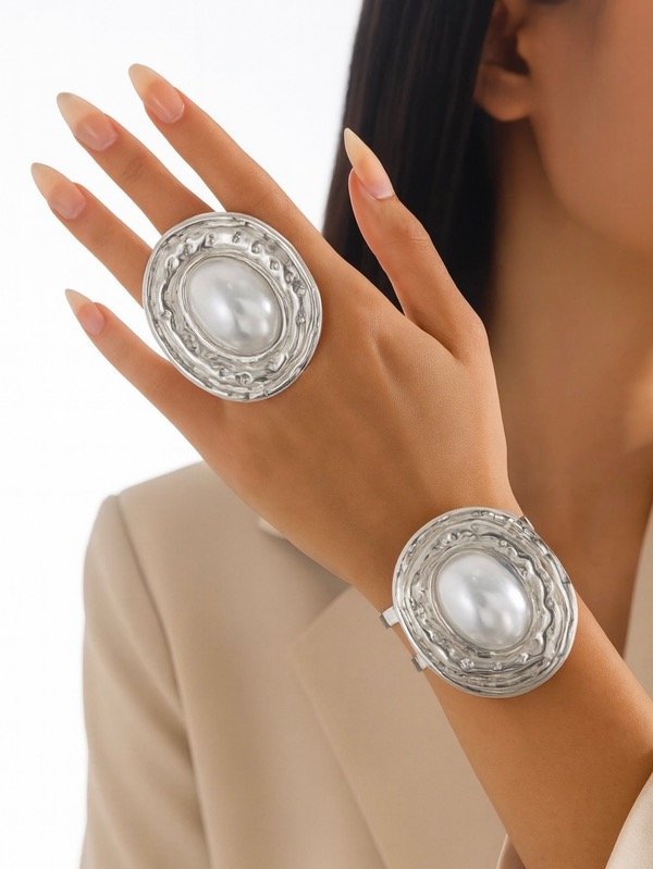 Producto - PULSERA O ANILLO MAXIMALISTA PLATEADOS  4090