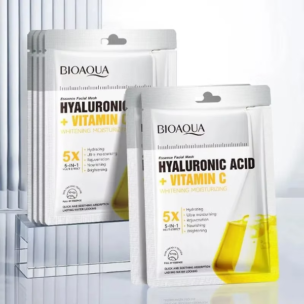 Producto - MASCARILLA FACIAL CON VITAMINA C + ACIDO HIALURONICO