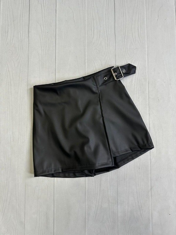 Producto - [4558] Short pollera tira con hebilla reguladora cuerina