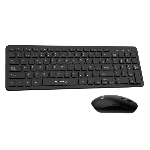 Producto - Combo inalámbrico de teclado y mouse Netmak NM KB760