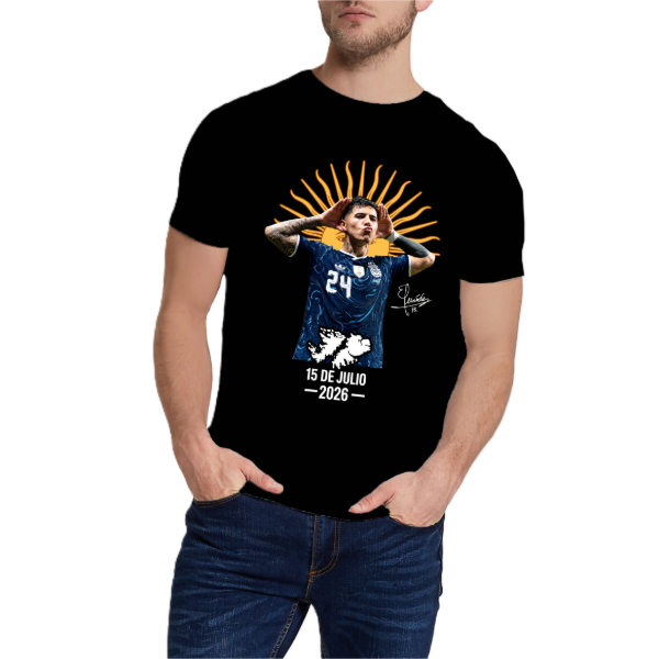 Producto - Plantilla Remeras Argentina Enzo Fernandez Topo Malvinas Sublimar DTF #R318