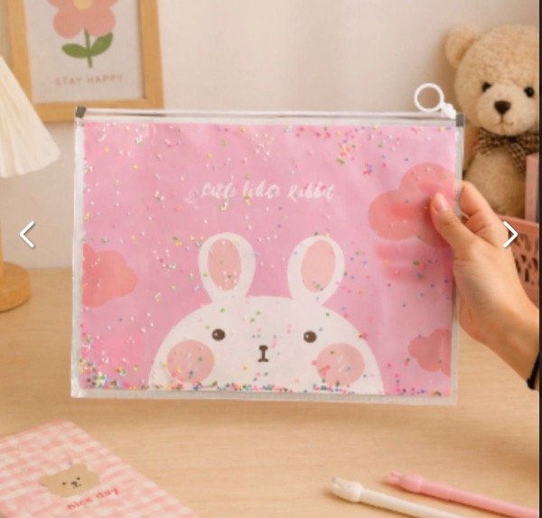 Producto - Sobre animalitos con glitter A4 ziploc
